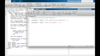 Using the Input Function in MATLAB - How To Ep. 37