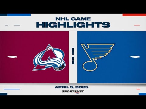 NHL Highlights | Avalanche vs. Blues - April 5, 2025