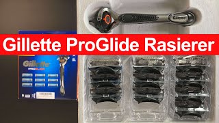 Gillette ProGlide Rasierer Herren mit 10 Rasierklingen, aktuelle ProGlide Version 5/2021 | Unboxing