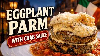 Eggplant Parmesan with Crab Cream Sauce | New Orleans Meets Italian