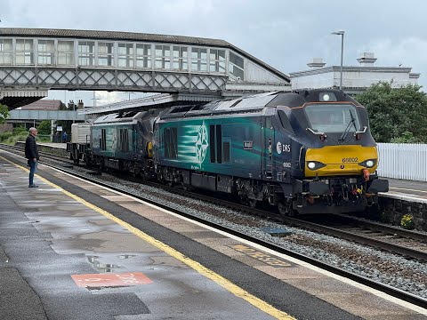 Nuclear train at Bridgwater 68002 & 68005