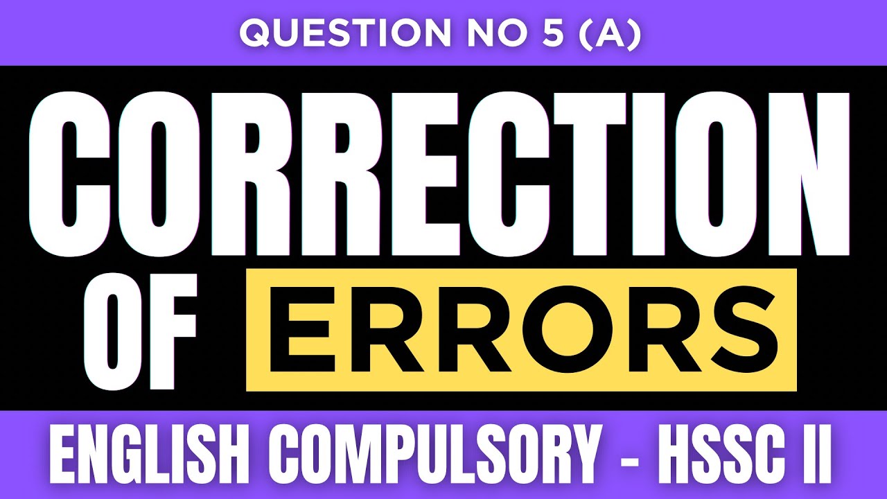 Correction of Errors | Detailed Discussion with Tips & Tricks #englishgrammar @TheGrammarJunction