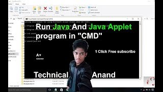 how to run java and java applet program in CMD|Using notepad| windows 10/8/7