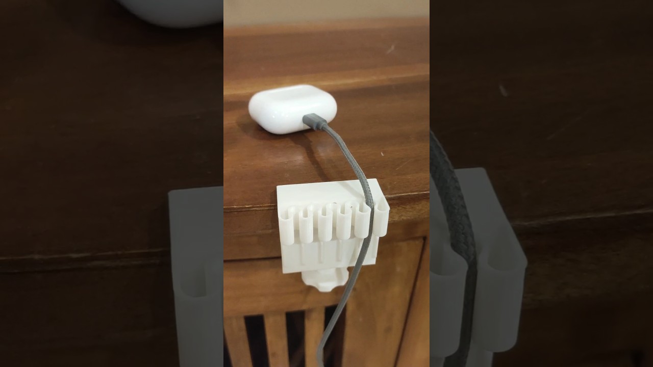 The perfect cable organiser, 3D printed #cablemanagement #diy #3dprinting