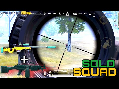 AWM+M249 BEST COMBINATION/SOLO VS SQUAD GAMEPLAY