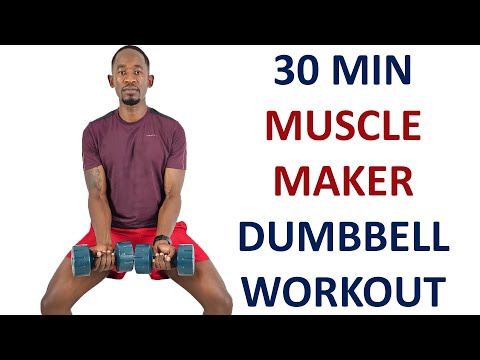 30 Minute Dumbbell Strength Training for Fat Loss Full Body Workout  250 Calories 