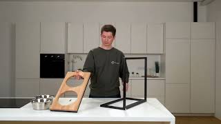 Harley & Cho (Харли энд Чо) Brown Lift Wood + White миски на подставке c регулируемой высотой для собак