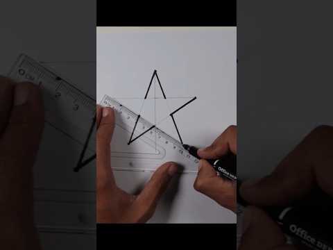 Como dibujar una estrella con una regla - How to draw a star with a rule