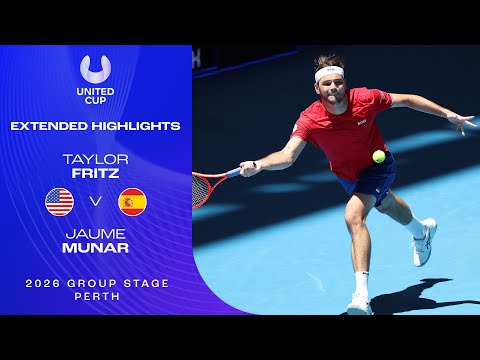 Taylor Fritz v Jaume Munar Extended Highlights | United Cup 2026 Group A
