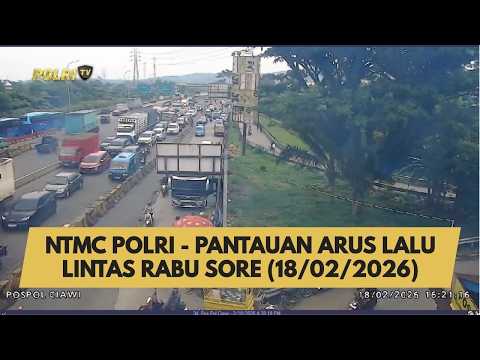 NTMC POLRI - PANTAUAN ARUS LALU LINTAS RABU SORE (18/02/2026)