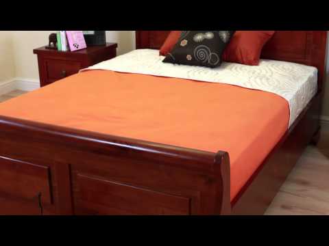 Pacino Wooden Bed (Mahogany) - Sweet Dreams