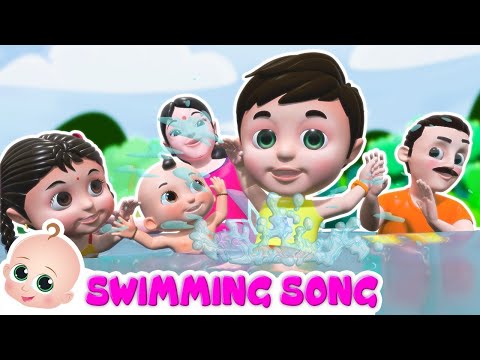 Swimming Song | तैराकी करता बच्चा | Hindi Rhymes Kids