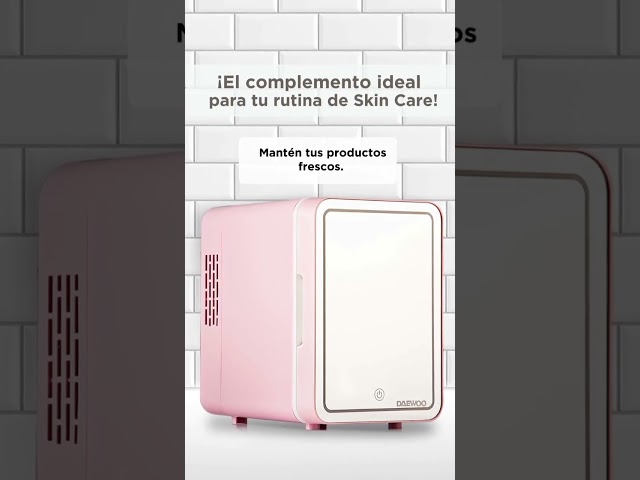 Vídeo relacionado con HOMCOM Nevera para Cosméticos 6L Nevera Pequeña 9V para Enfriar con Puerta con Espejo y Luces LED Ajustable en 3 Niveles Mini Frigorífico para Belleza Maquillaje Bebidas 24,3x19,4x35,6 cm Blanco