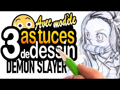 MODELE + astuces DESSIN NEZUKO TANJIRO 😱 Demon Slayer