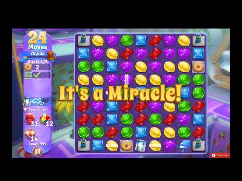 Wonka's World of Candy Level 599 NO BOOSTERS - A S GAMING ✔