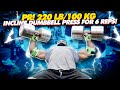 PR! 220 LB/100 KG INCLINE DUMBBELL PRESS 6x!