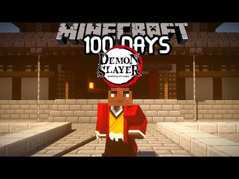 I Survived 100 Days in the DEMON SLAYER Minecraft Mod