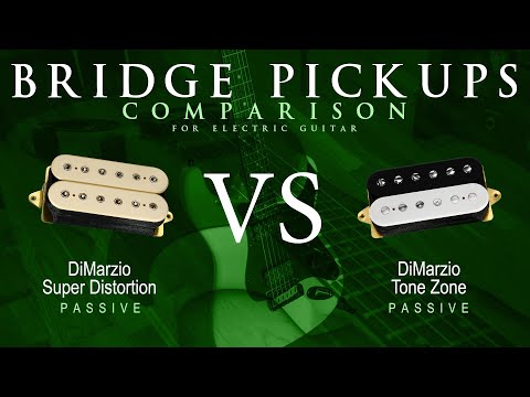 DiMarzio SUPER DISTORTION vs TONE ZONE - Passive Bridge Guitar Pickup Comparison Tone Demo