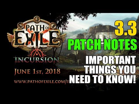 Path of Exile 3.3 INCURSION PATCH: IMPORTANT things you need to know!