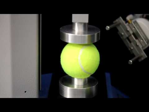 Automated Tennis Ball Testing with Robot - Mecmesin Force Measurement