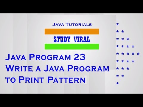 Java Program 23 Java Program To Print Star Half Diamond Patterns 04 Study Viral
