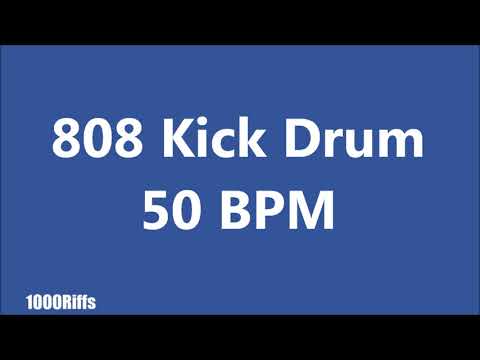 808 Kick Bass Drum : 50 BPM : Beats Per Minute