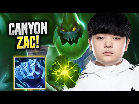 CANYON IS A MONSTER WITH ZAC! - DK Canyon Plays Zac JUNGLE vs Trundle! | Season 2022