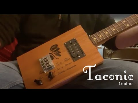 Taconic #217 4 String Electric Cigar Box Guitar - RoMa Craft Quinquagenario Robusto - Video image 15