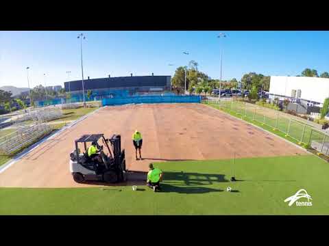 Tennis ACT Centre Court Surface Transformation 2018 FED CUP HQ FINAL