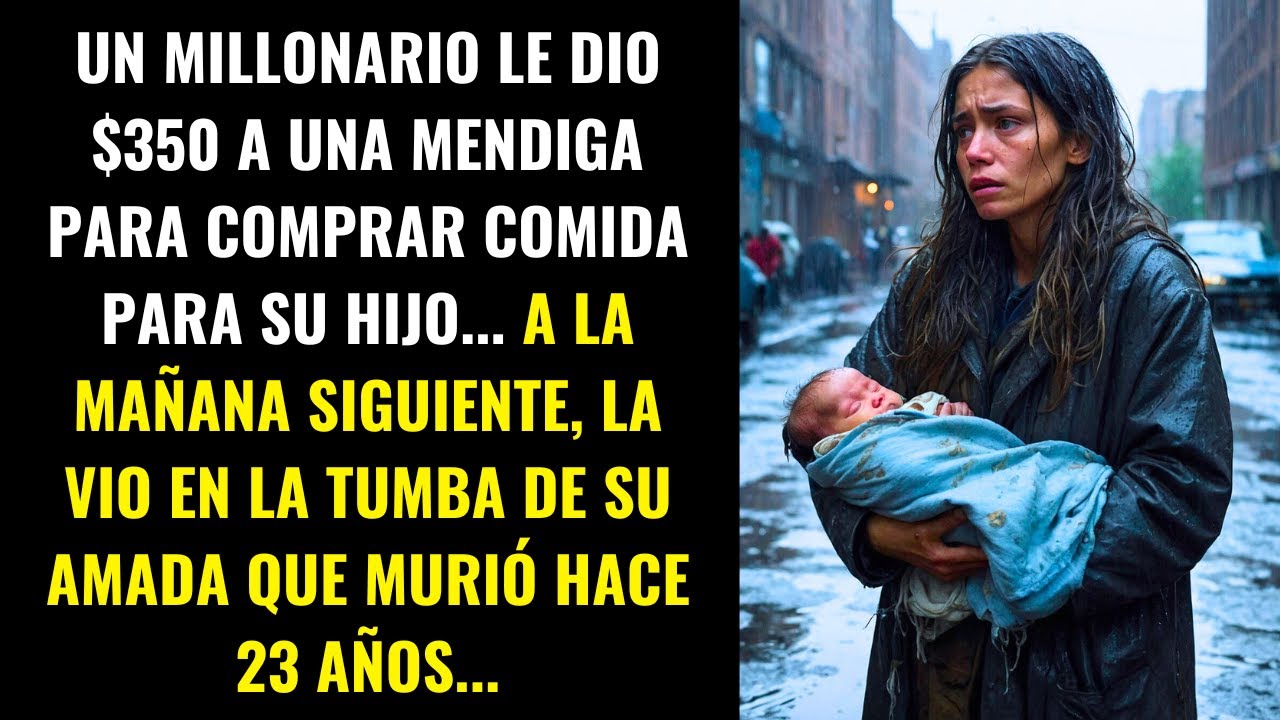 MILLONARIO DA $350 A MENDIGA Y AL DÍA SIGUIENTE LA VE EN LA TUMBA DE SU AMADA MUERTA HACE 23 AÑOS...