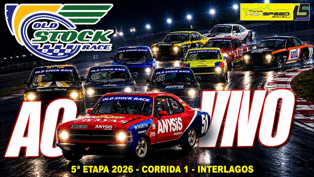 🔴 OLD STOCK RACE | Corrida 1 | NOTURNA | 5ª Etapa 2026 | Interlagos (SP) | Ao Vivo