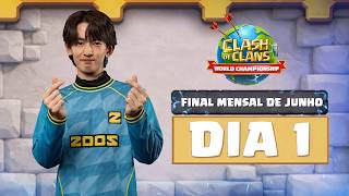 FINAL MENSAL DA QUALIFICATÓRIA DE JUNHO - DIA 1 | MUNDIAL DE CLASH OF CLANS 2026 #clashworlds