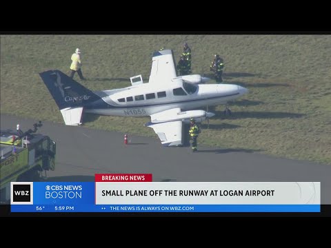 Small CapeAir flight goes off runway at Logan Airport