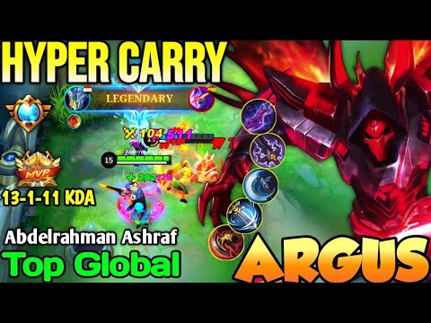 ARGUS BEST BUILD IN 2022 | TOP GLOBAL ARGUS Abdelrahman Ashraf - MOBILE LEGENDS