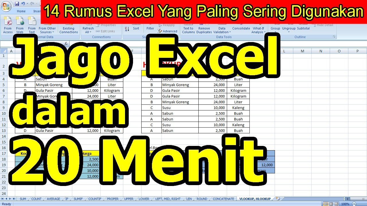 14 Rumus Excel Yang Paling Sering Digunakan