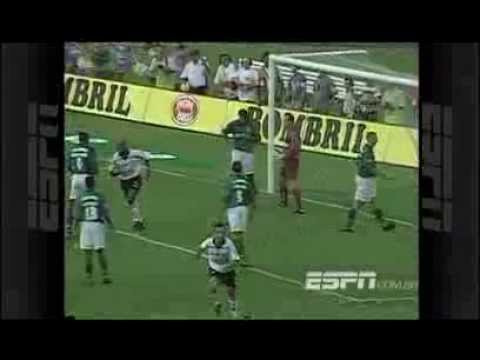Oséas marca gol contra - Corinthians 1 x 1 Palmeiras - Campeonato Paulista 1998