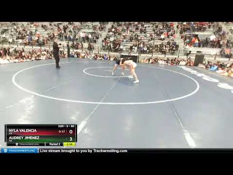 50 Lbs Round 2 - Nyla Valencia, CA Vs Audrey Jimenez, AZ 1f44