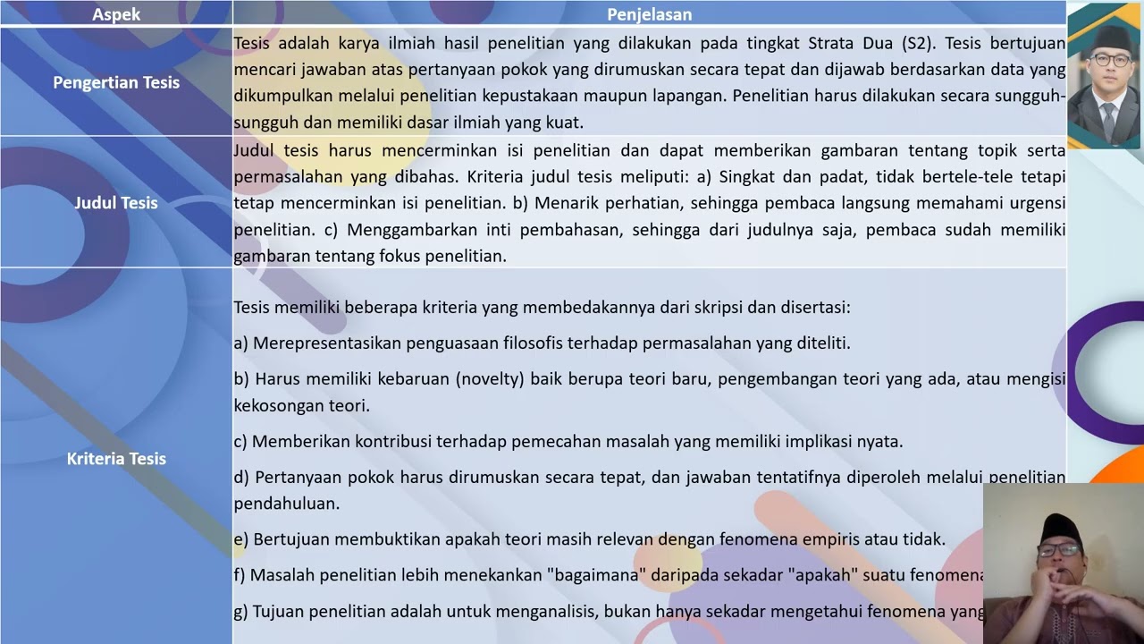 2  Kriteria Tesis Magister