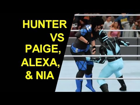WWE 2K18 Bombshell Hunter vs Paige, Alexa Bliss, and Nia Jax