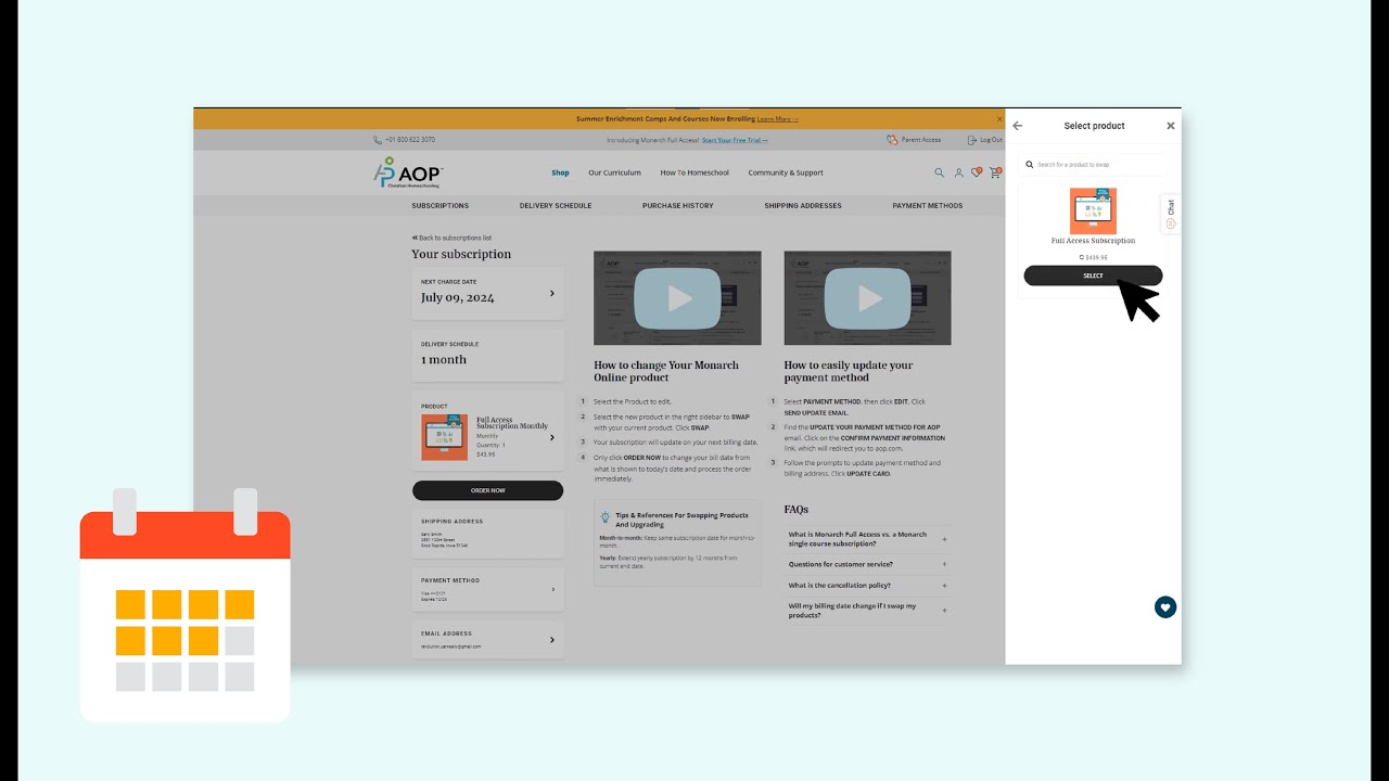 Monarch Support AOP Christian Homeschooling