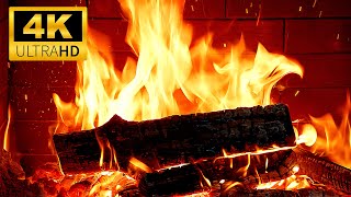 The Most Perfect New Year Evening Fireplace 4K | Cozy Flames & Natural Crackling Fire Sounds