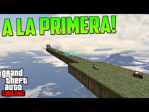 SUPER MEGA SALTO INCREIBLE A LA PRIMERA - Gameplay GTA 5 Online Funny Moments (Carrera GTA V PS4)