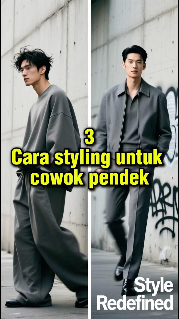 Cowok pendek, bingung outfit? Tenang, ada 3 trik styling yang bisa bikin kamu terlihat lebih tinggi dan proporsional! Yu...