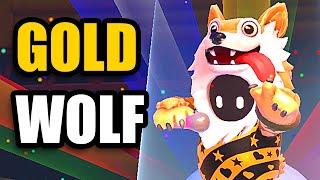 I got the GOLD WOLF costume in Fall Guys