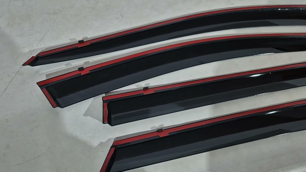 Ветровики с хромированным молдингом Niken Luxury (4 шт) Video 1