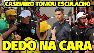 O ESCULACHO PESADO PRA CIMA DE RAPHINHA E CASEMIRO EM PROTESTO FORTE DE TORCEDORES BRASILEIROS