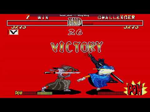 Samurai Shodown II head shot vs Hing Hing. 사무라이 쇼다운 II, サムライスピリッツII. #snk #gaming #samsho2 #arcade