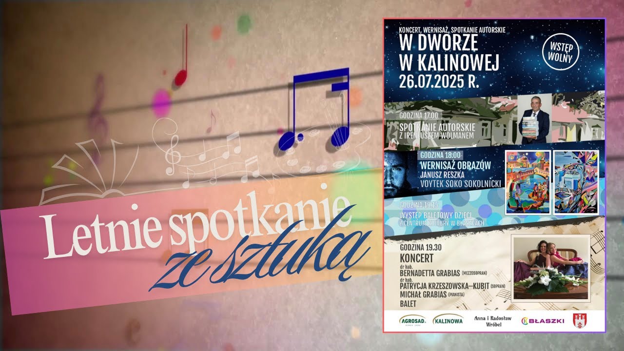 Letnie spotkanie ze sztuką | 26 lipca w dworze w Kalinowej