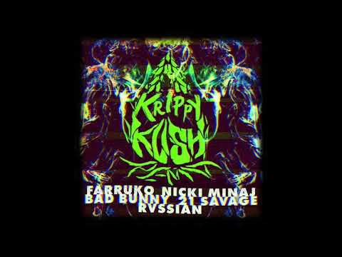 Farruko, Nicki Minaj, Travs Scott - Krippy Kush (Remix) ft. Bad Bunny, Rvssian ( Lyric Video)