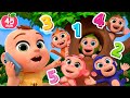 Five Little Monkeys Jumping On The Bed New Farm Version MORE Lalafun Nursery Rhymes Kids Songs